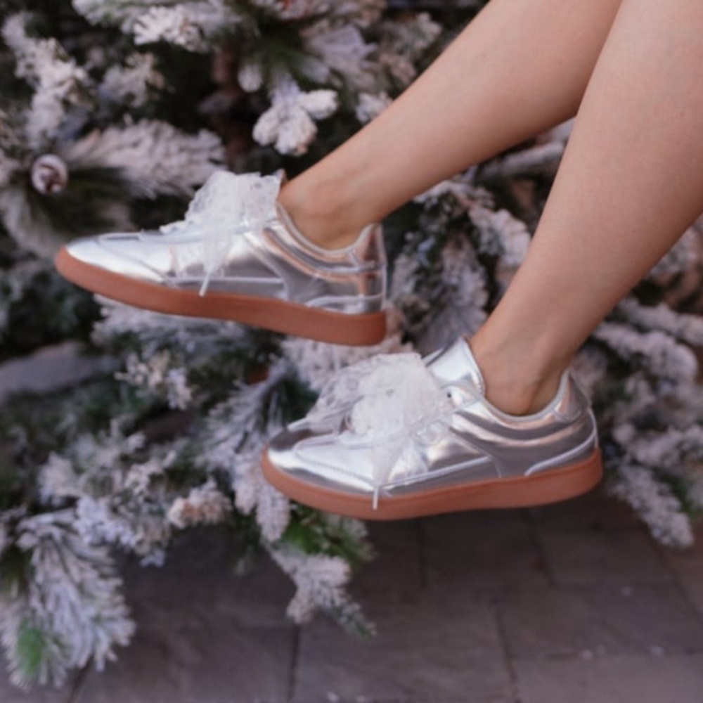 Lace Up Ribbon Sneakers - Current Trend